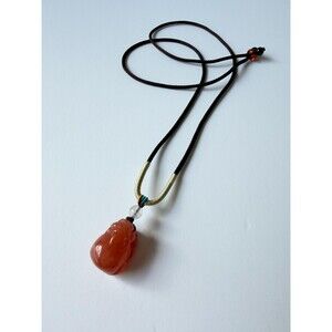 Icy Nanhong Red  Pixiu Pendant Necklace - prosperity charm. Protection wealth